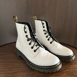 Dr Martens Luana White Leather Combat Boots.  Size 11.